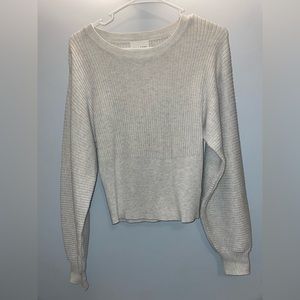 Pink rose grey sweater